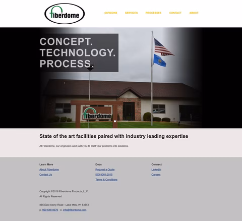 Fiberdome Incorporated Homepage 1440px