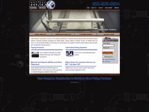 Felker Brothers Corporation Homepage 1440px