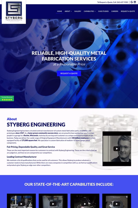 Styberg Engineering Homepage 1440px