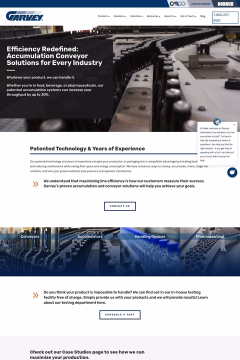 Garvey Conveyors Homepage 1440px