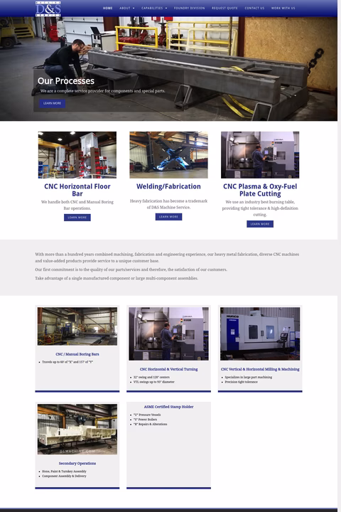D S Machine Service Homepage 1440px