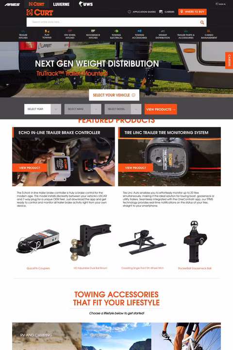 Curt Manufacturing Homepage 1440px