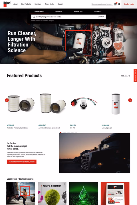 Fleetguard Homepage 1440px