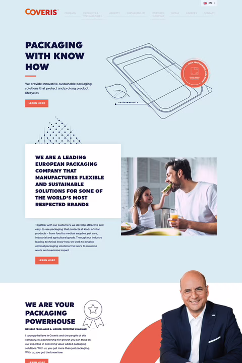 Coveris Homepage 1440px