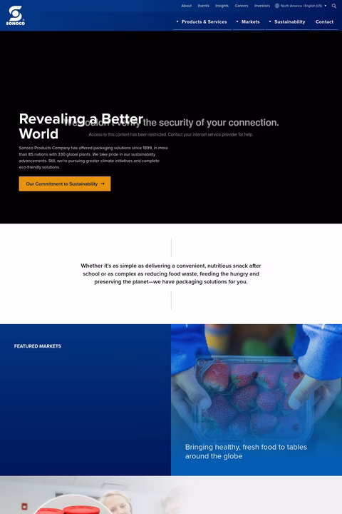 Sonoco Homepage 1440px