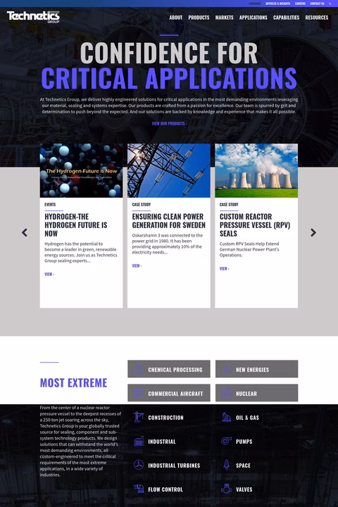 Technetics Group Homepage 1440px