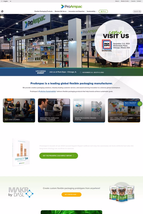 Proampac Homepage 1440px