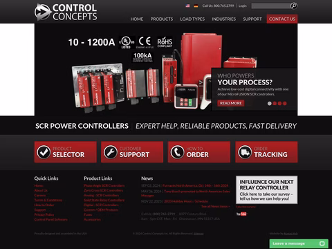 Control Concepts Inc Homepage 1440px