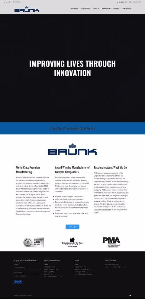 Brunk Inc Homepage 1440px