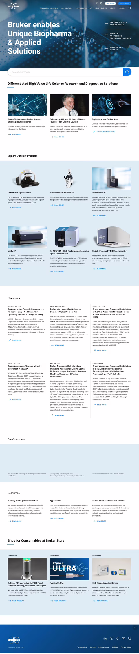 Bruker Corporation Homepage 1440px