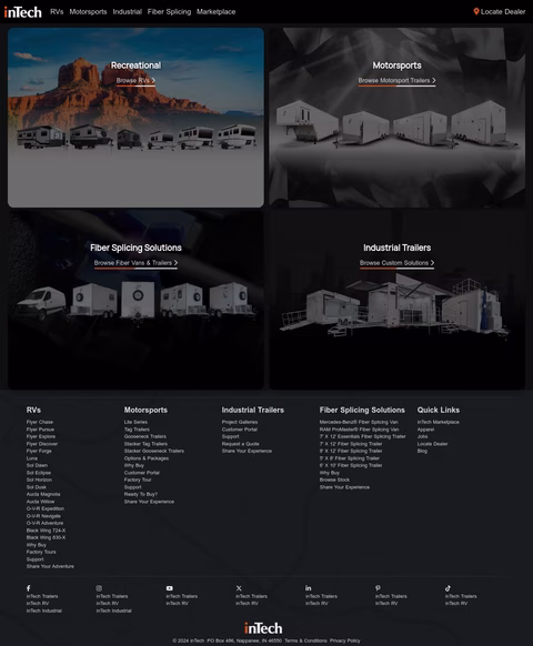 Intech Trailers Homepage 1440px