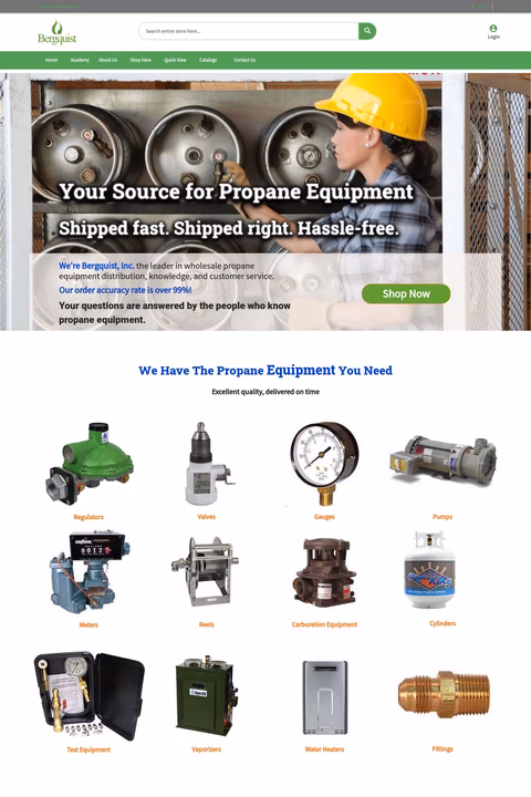 Bergquist Inc Homepage 1440px