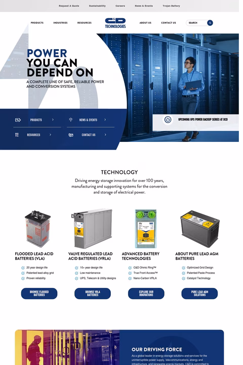 C D Technologies Homepage 1440px
