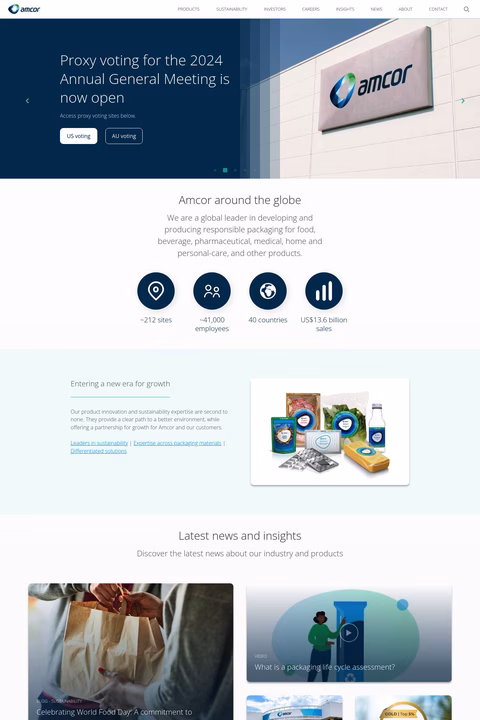 Amcor Homepage 1440px