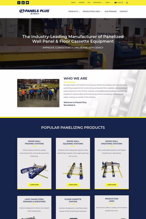 Panels Plus Homepage 1440px