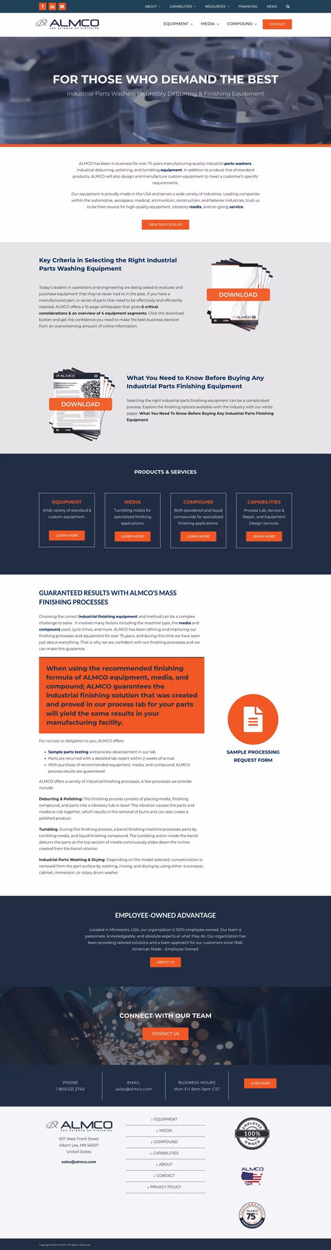 Almco Homepage 1440px