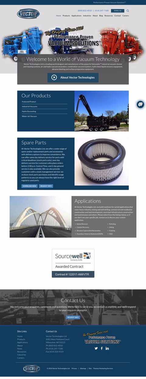 Vector Vacuums Homepage 1440px