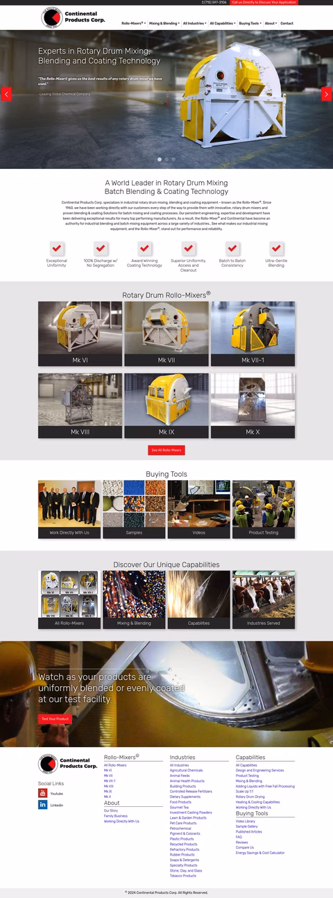 Continental Products Homepage 1440px