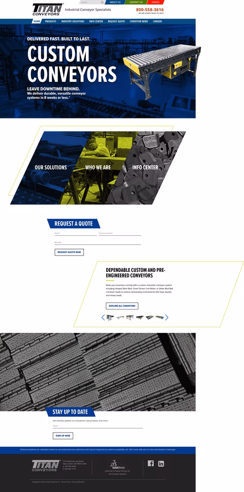 Titan Conveyors Homepage 1440px