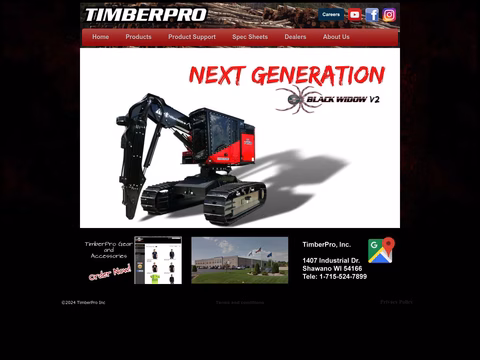 Timberpro Homepage 1440px