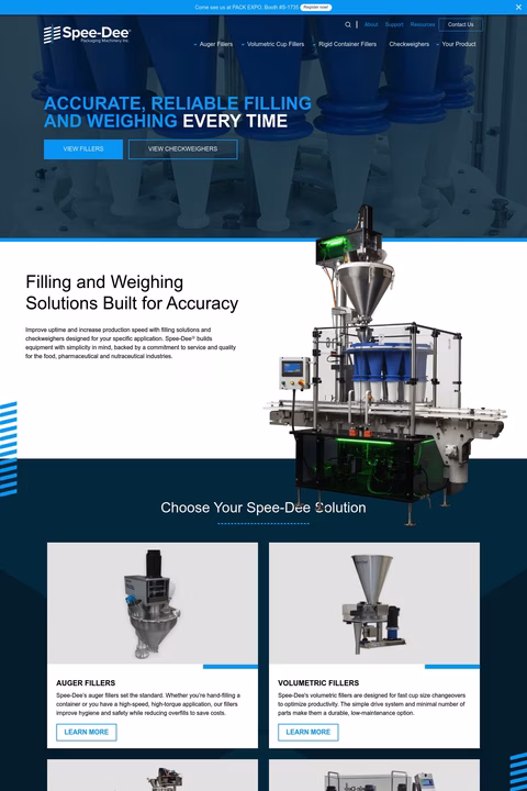 Spee Dee Packaging Machines Homepage 1440px