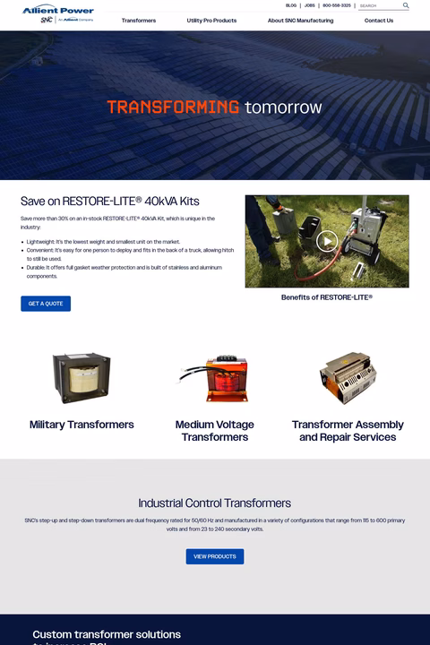 Snc Manufacturing Homepage 1440px