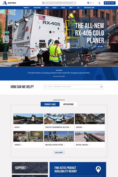 Astec Industries Homepage 1440px