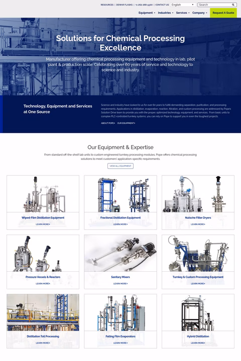 Pope Scientific Homepage 1440px