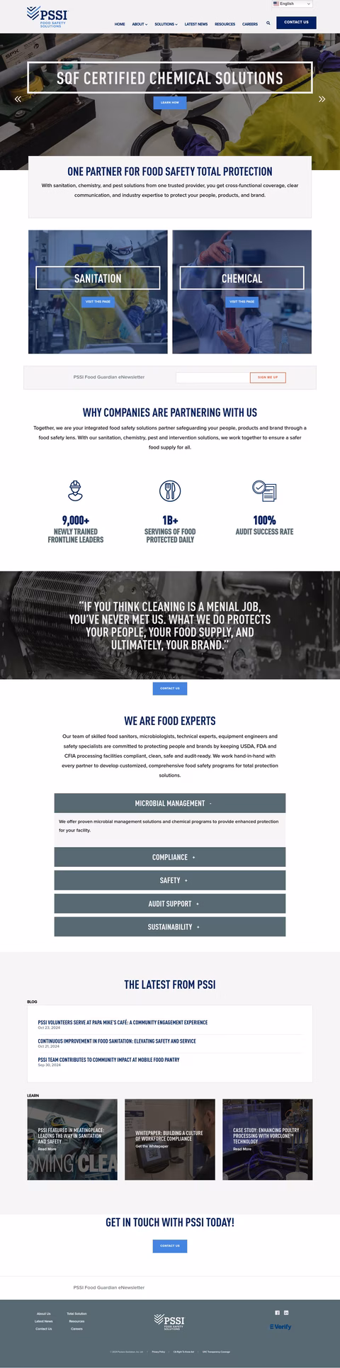 Pssi Food Safety Solutions Homepage 1440px