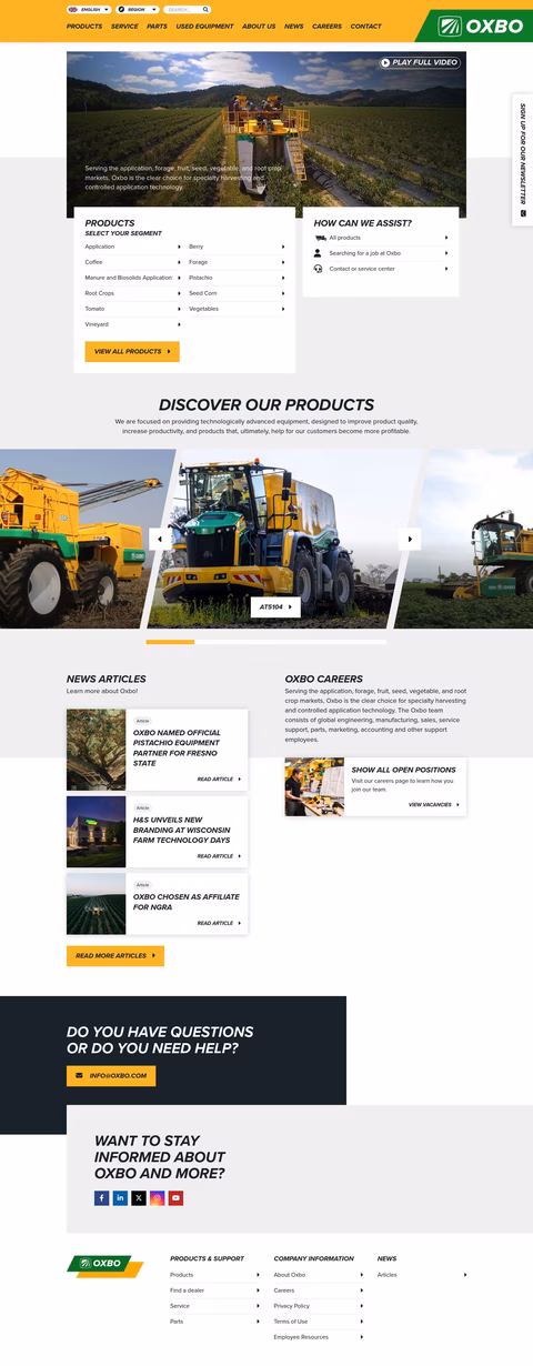 Oxbo Homepage 1440px