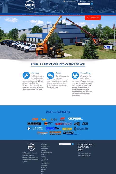 Overhead Material Handling Homepage 1440px