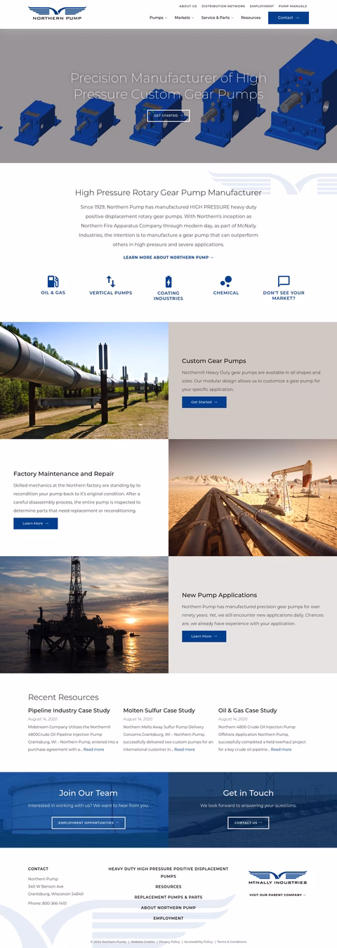 Northern Pump Homepage 1440px