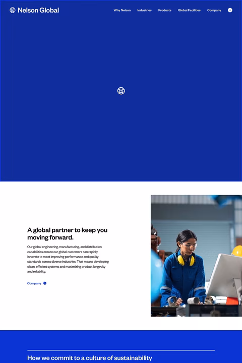 Nelson Global Products Homepage 1440px