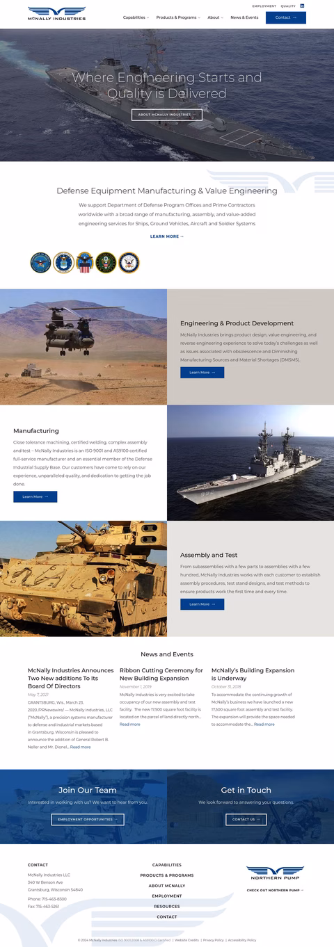 Mcnally Industries Homepage 1440px
