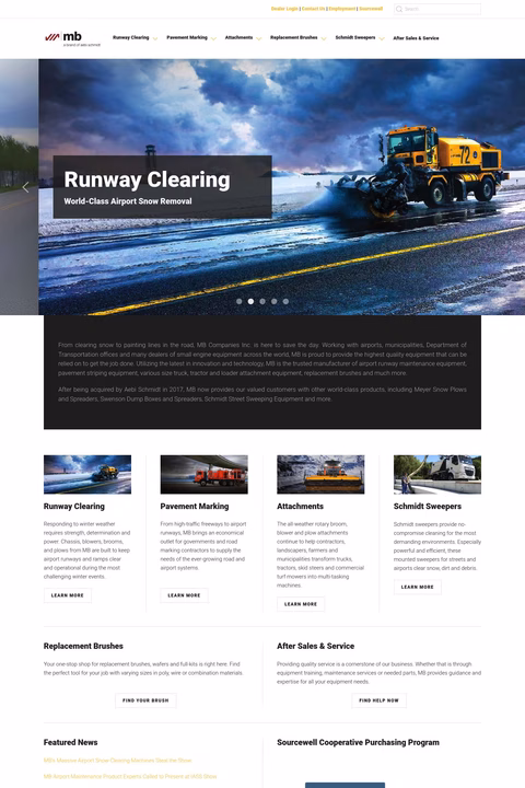 M B Companies Homepage 1440px