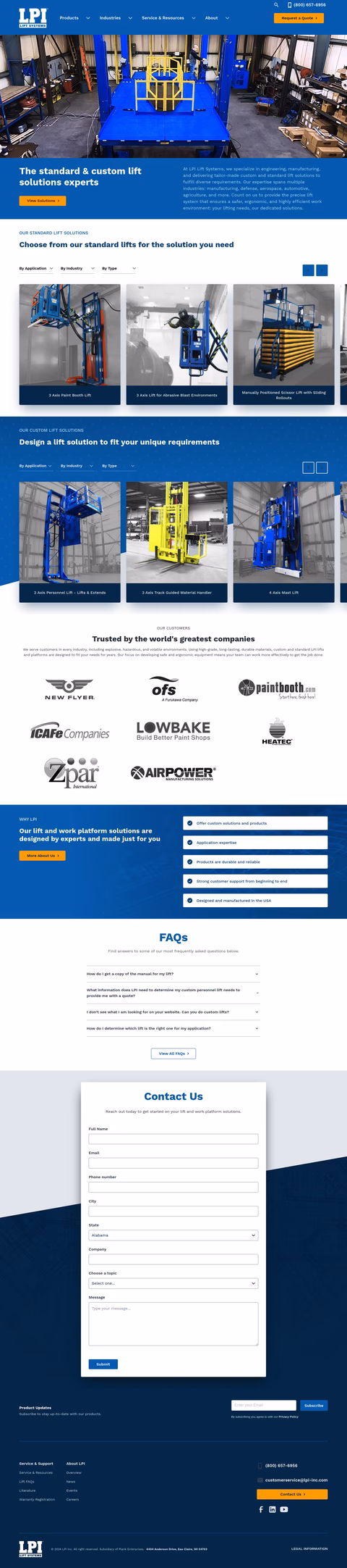 Lpi Lift Systems Homepage 1440px