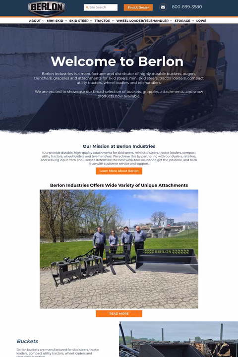 Berlon Industries Homepage 1440px