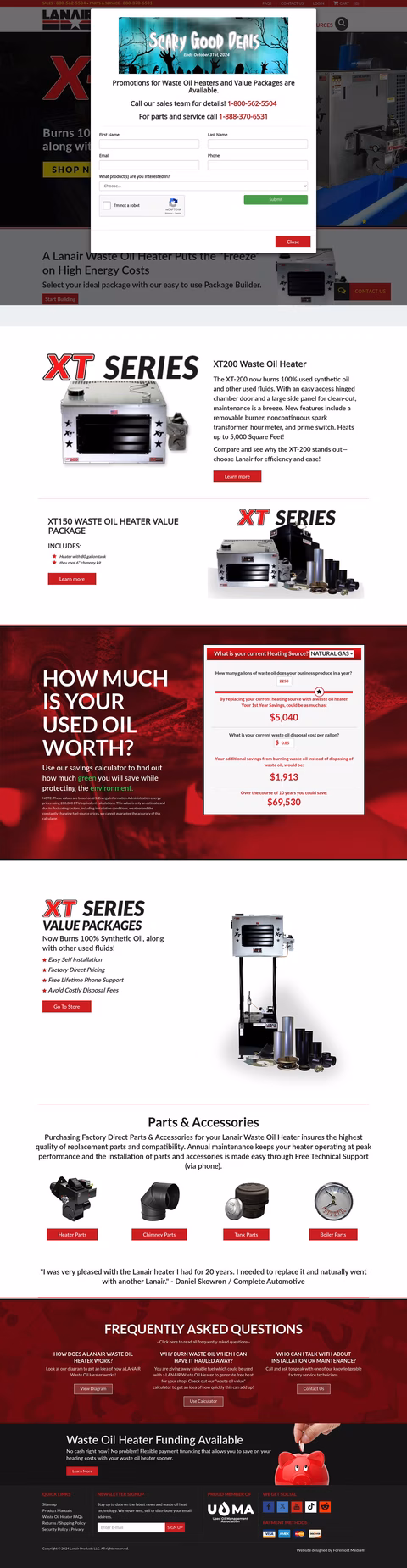Lanair Products Homepage 1440px