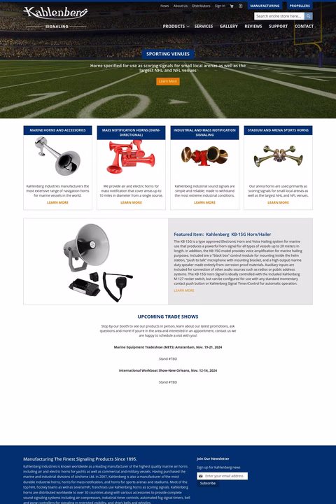 Kahlenberg Industries Homepage 1440px