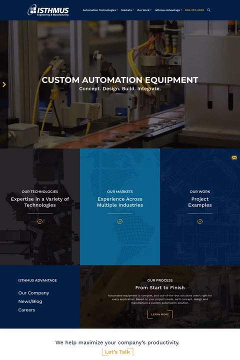 Isthmus Engineering Homepage 1440px