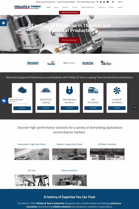 Phillips Temro Homepage 1440px