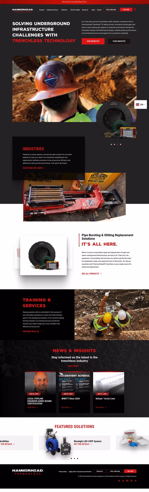 Hammerhead Trenchless Homepage 1440px