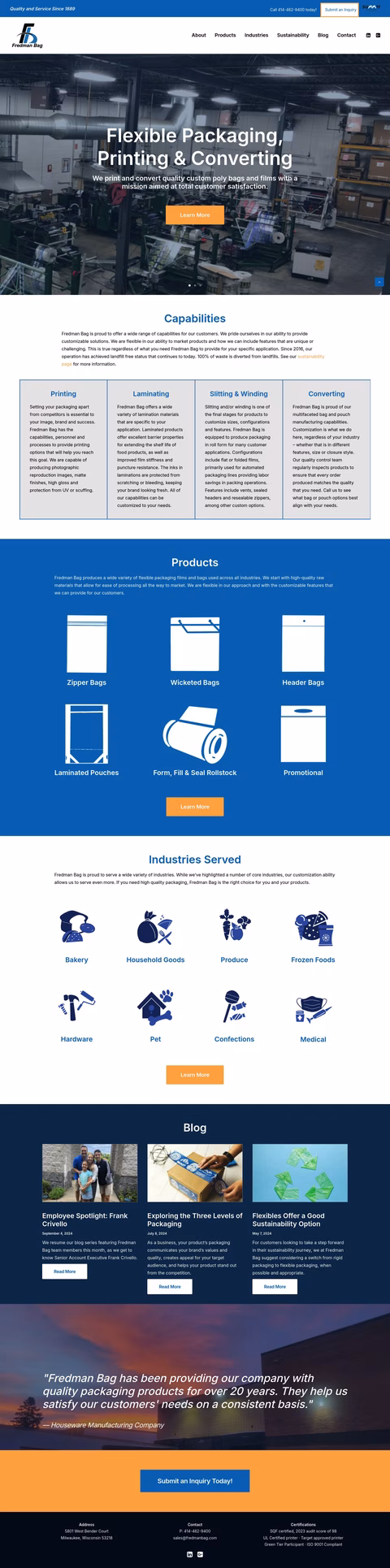 Fredman Bag Homepage 1440px