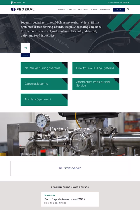 Federal Mfg Homepage 1440px
