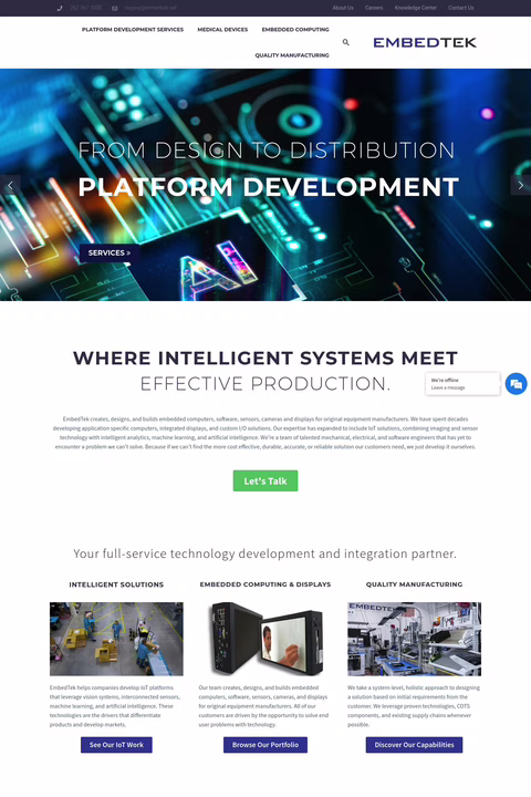 Embedtek Homepage 1440px