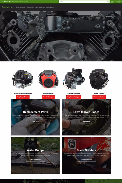 Equipatron Homepage 1440px
