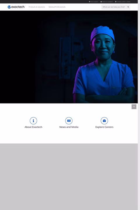 Exactech Homepage 1440px