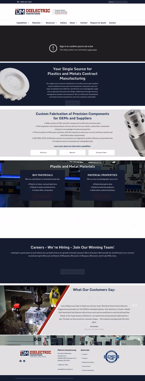 Dielectric Manufacturing Homepage 1440px