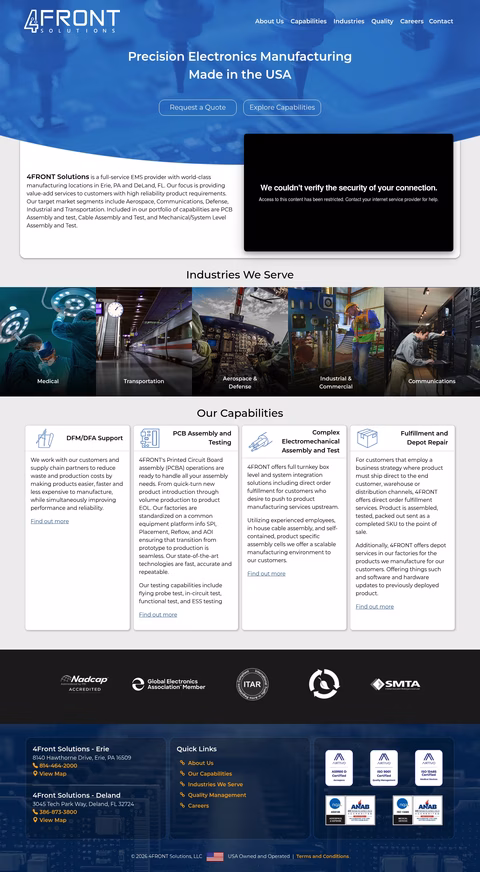 4Front-Solutions Homepage 1440px