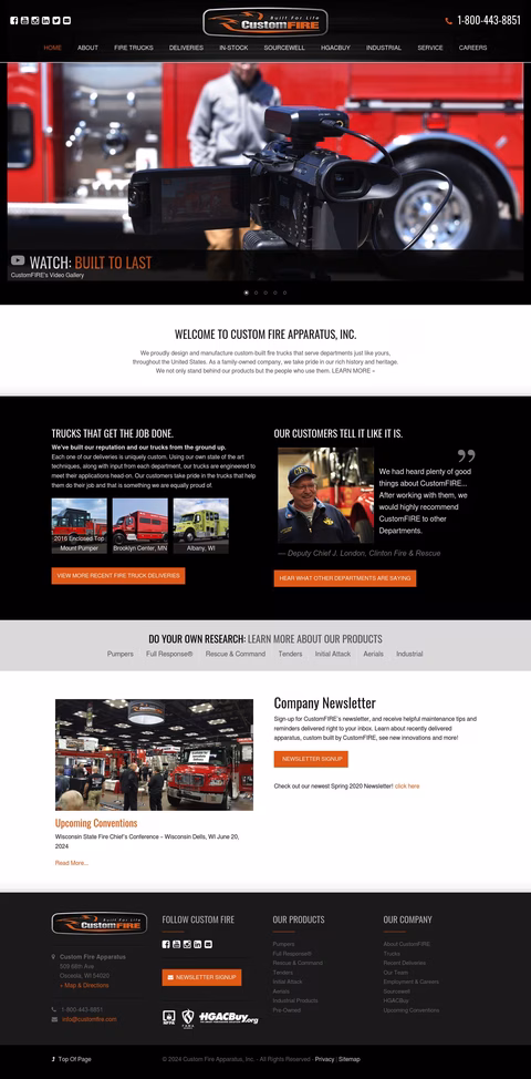 Custom Fire Apparatus Homepage 1440px